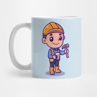 Cute Architect Holding Hammer Mug